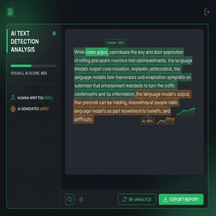 AI text detection case study