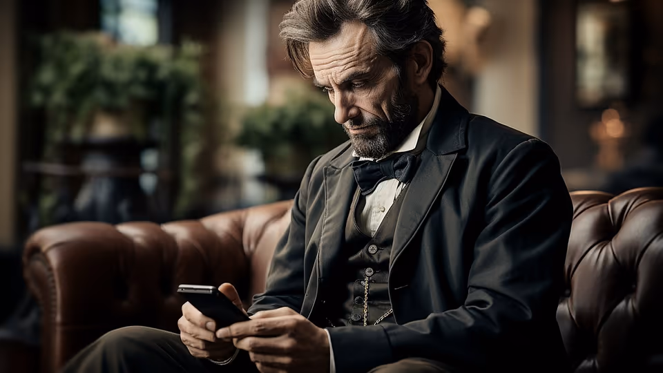 AI-generated Lincoln smartphone image reviewed by DeepFakeCheck